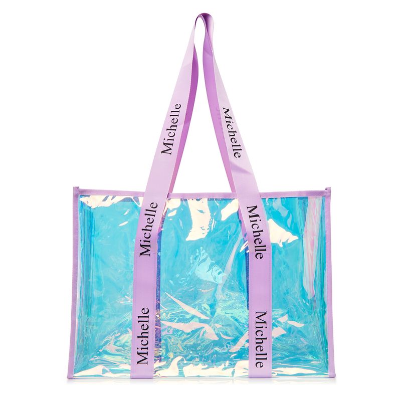 Auroa Personalized Beach Tote -Purple