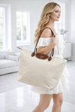 Le Voyager Large Travel Tote - Beige