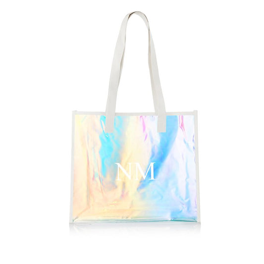 pcd. Personalized Transparent Tote - Holographic