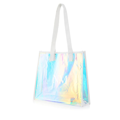 pcd. Personalized Transparent Tote - Holographic