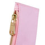 Bright Pink Card Holder with zipper