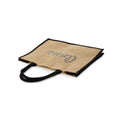 Load image into Gallery viewer, XLarge Personalized Waterproof Burlap Tote - Black Trim
