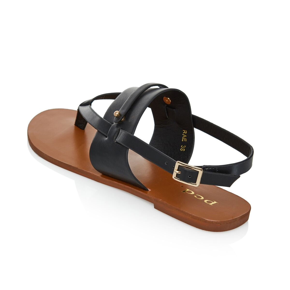 Black Thong Customizable Sandals