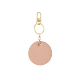 Pink Double Round Circular Bag Charm/ Keychain