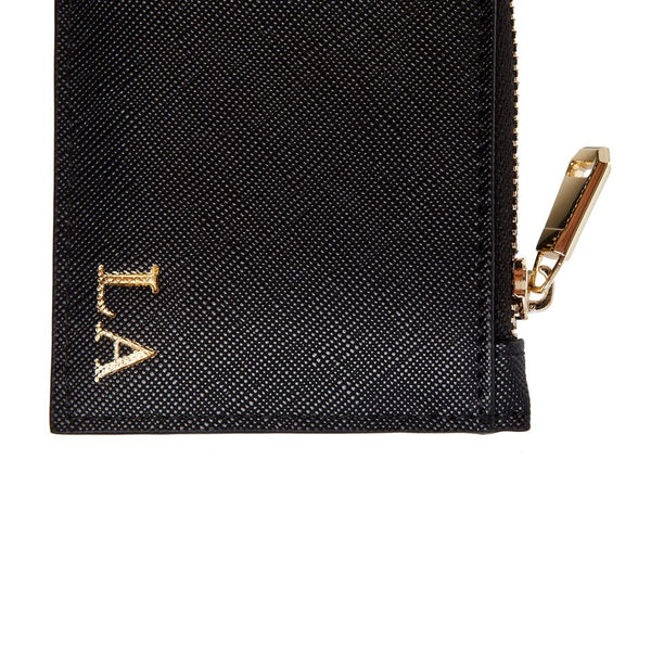 Black Card Holder with zipper