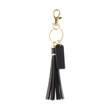 Black Rectangle Tassel Keychain