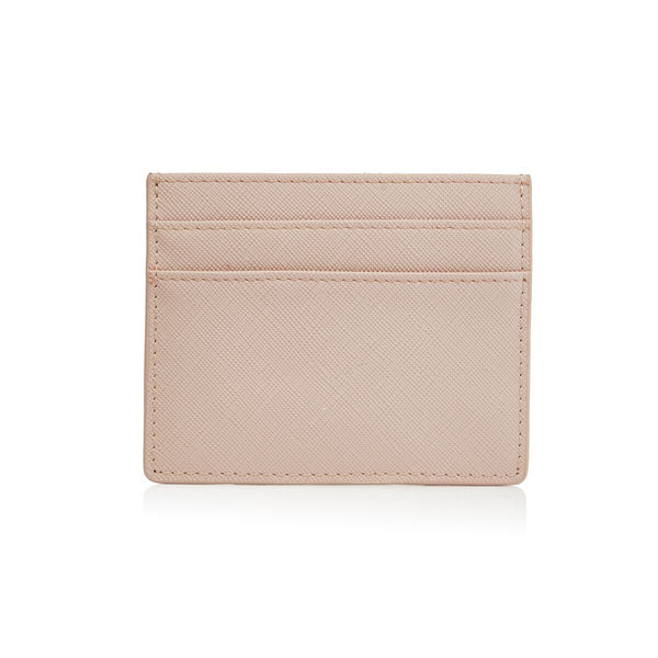 Nude Personalized Leather Cardholder