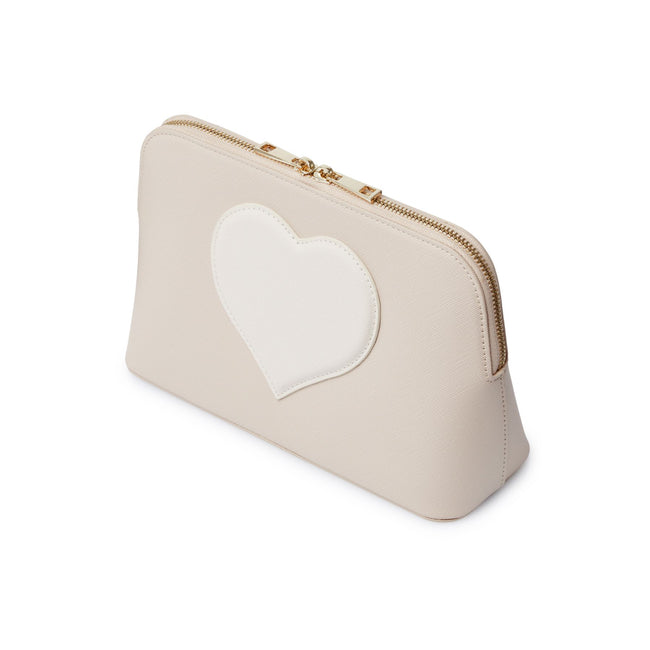Nude X Large Heart Design Makeup Bag