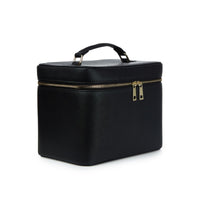 Large Black Personalized Saffiano Makeup Box