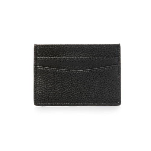 Personalized Black Pebble Leather Cardholder