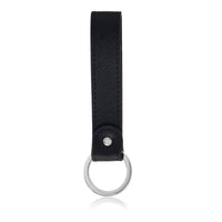 Black with Silver Hardware Super Looped Keychain