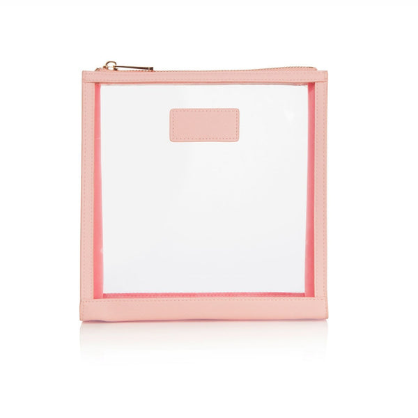 Pink Jet Setter Transparent Makeup Pouch