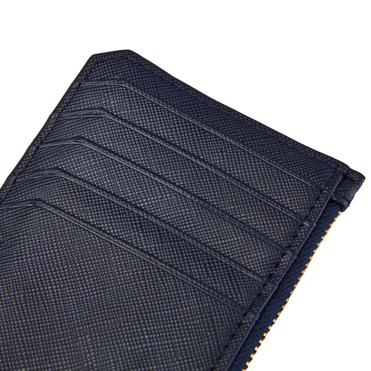 Navy Card Holder with zipper