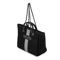 Load image into Gallery viewer, pcd. Striped Canvas Tote Bag - Black
