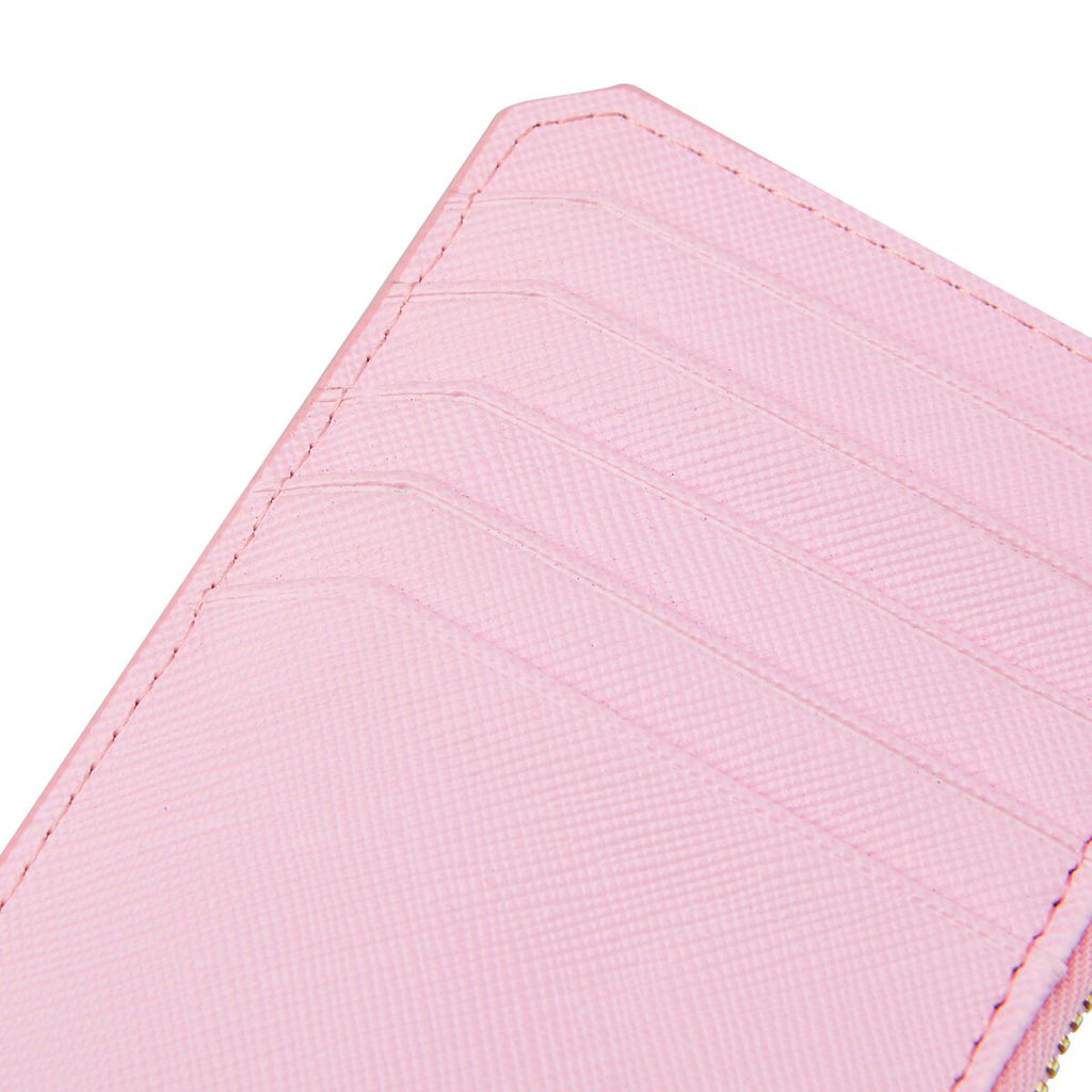 Pink Personalized leather Cardholder