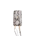 Load image into Gallery viewer, Light Grey Snake Crossbody iPhone 12 Pro Max Case with cardholder pouch
