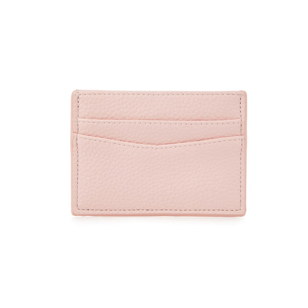 Personalized Pink Pebble Leather Cardholder