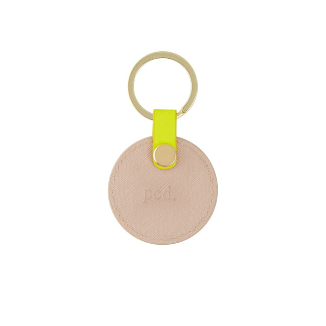 Nude Luxe Lumo Yellow Circle Keychain