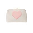 Load image into Gallery viewer, Cream X Large Heart Design Makeup Bag
