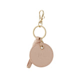 Nude Circle Keychain with knotted Strap