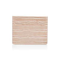 Nude Moc Croc Card Holder