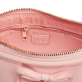 Load image into Gallery viewer, Pink Personalized Makeup Bag with bow embellishment 
