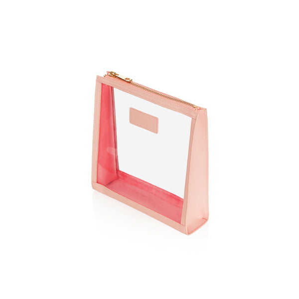 Pink Jet Setter Transparent Makeup Pouch