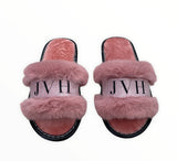 Customized Pink Glitter Slippers