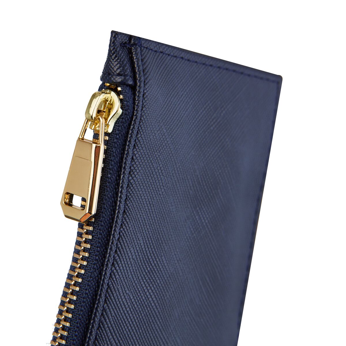 Navy Card Holder with zipper