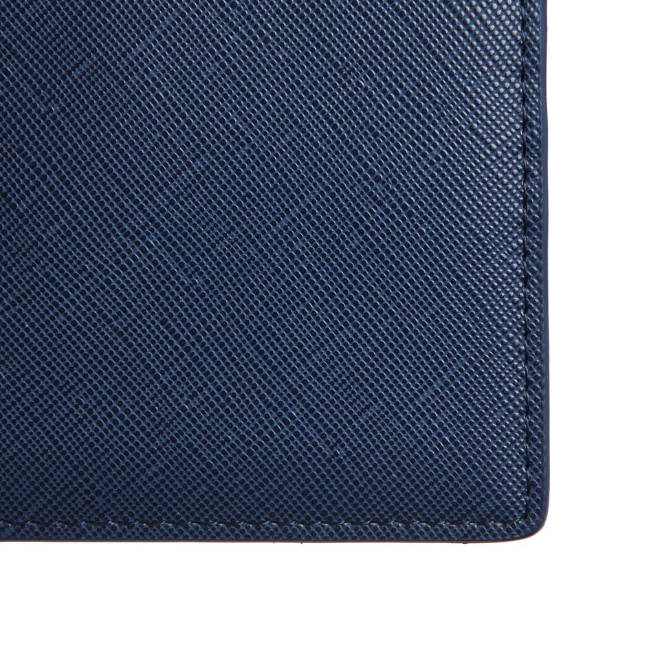 Men's Saffiano Bifold Navy Wallet