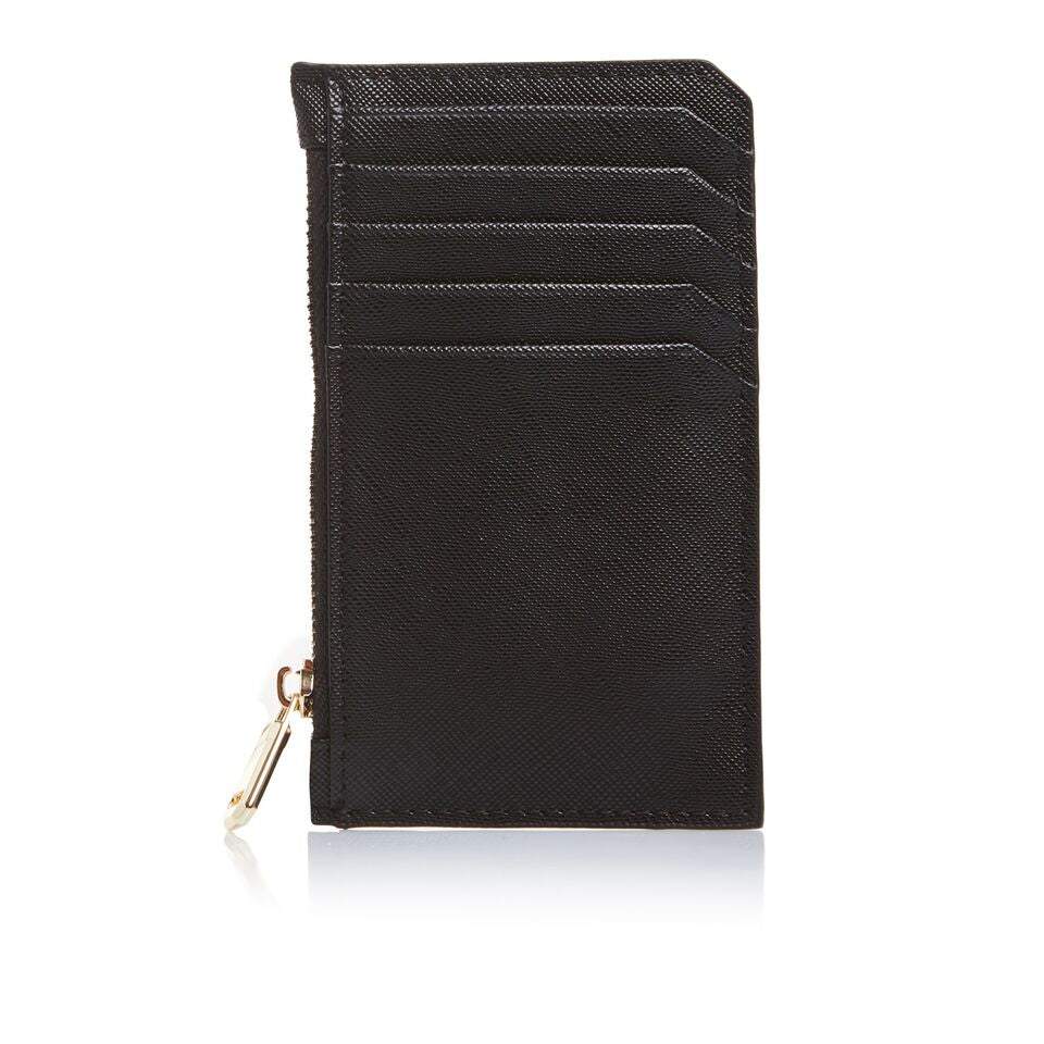 Black Card Holder with zipper