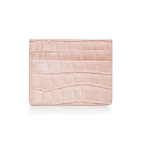 Pink Moc Croc Card Holder