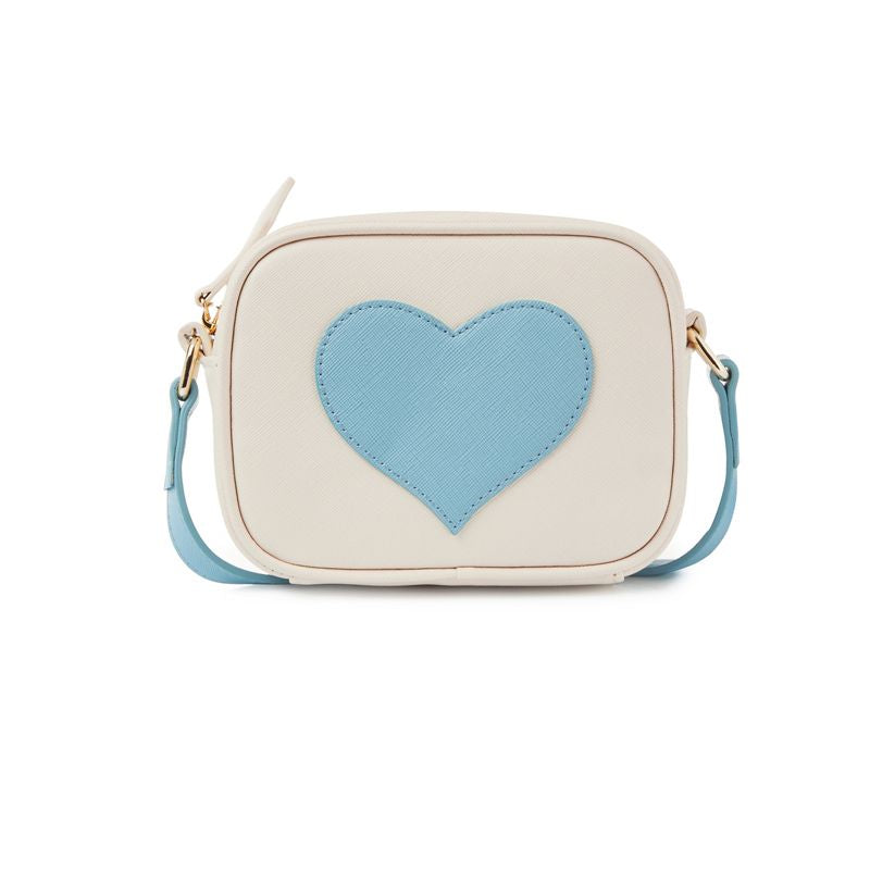 Kids Mini Personalized  Heart Crossbody Bag - Baby Blue