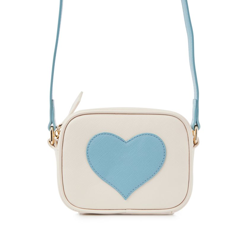 Kids Mini Personalized  Heart Crossbody Bag - Baby Blue