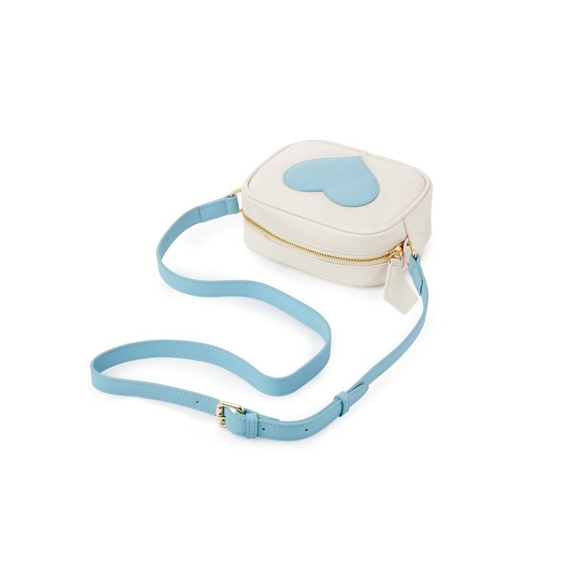 Kids Mini Personalized  Heart Crossbody Bag - Baby Blue