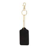 Black Rectangle Tag Keychain