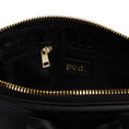 Load image into Gallery viewer, Black Personalized Makeup Bag with bow embellishment 
