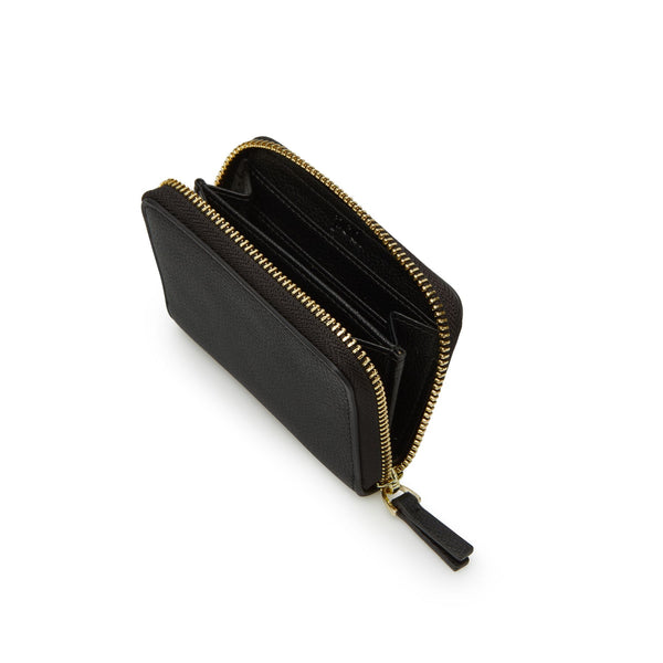 Black Personalized Zip Wallet 
