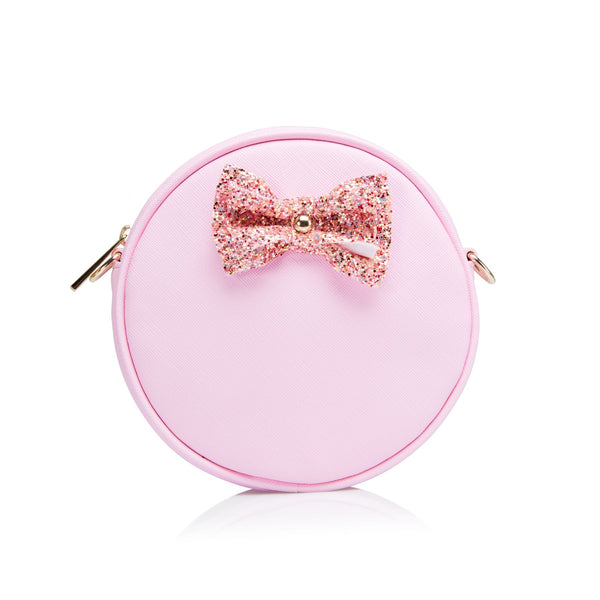 Pink Personalized Circular Crossbody bag 