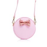 Pink Personalized Circular Crossbody bag 