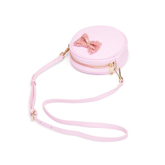 Pink Personalized Circular Crossbody bag