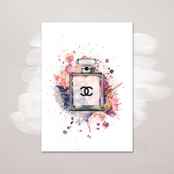 Chanel perfume bottle - Wall Art Poster A3