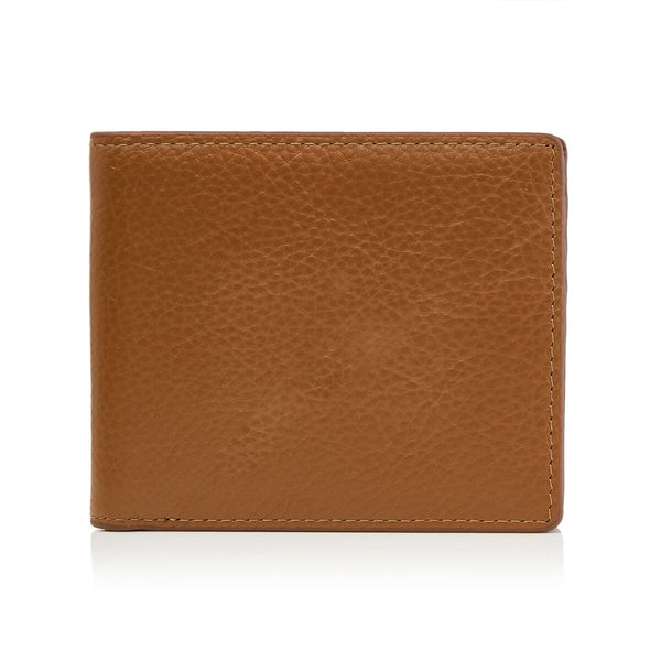 Men's Pebbled Tan Bifold Wallet