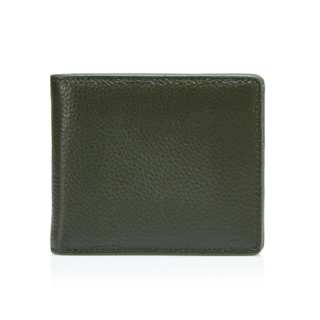 Men's Pebbled Dark Brown Bifold Wallet