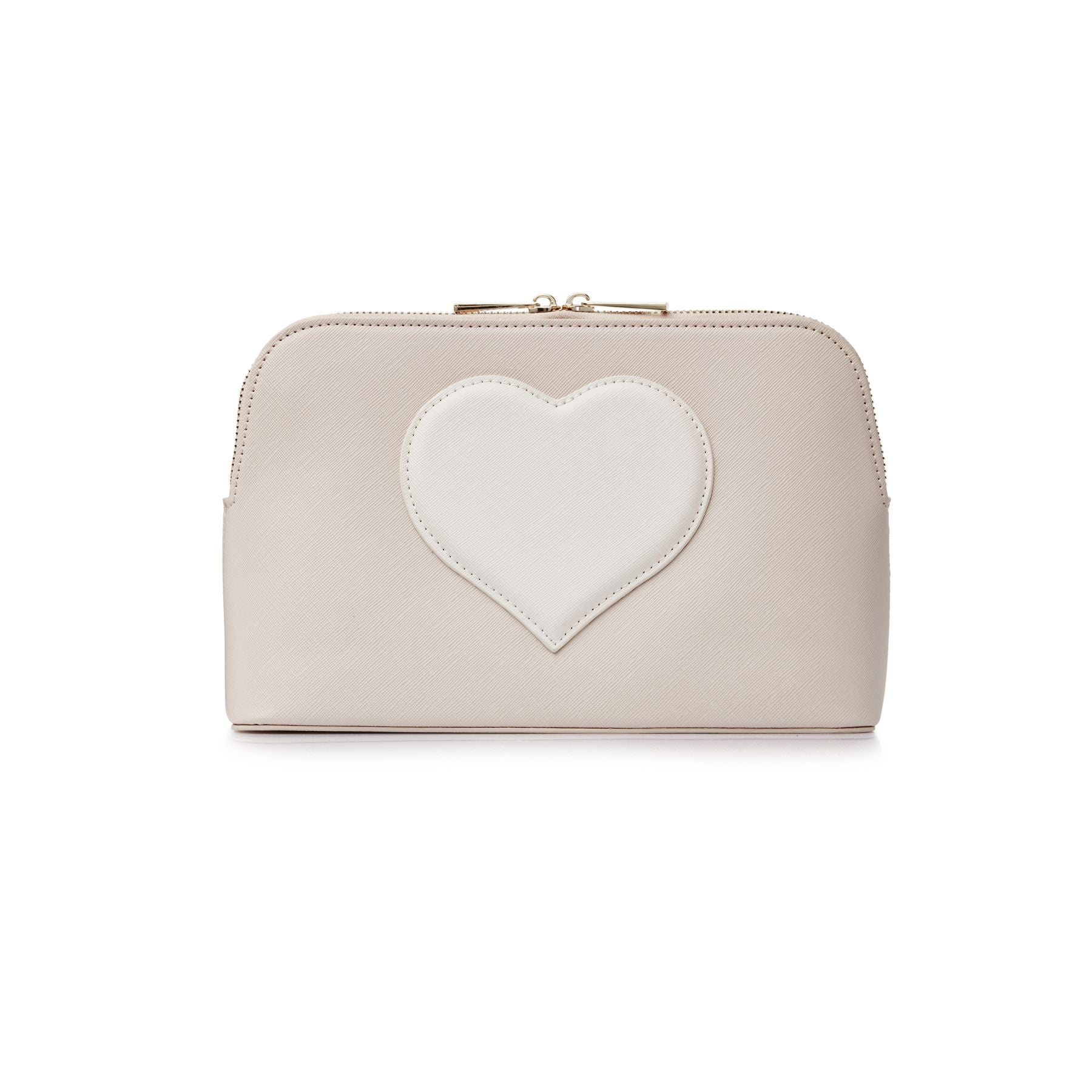 Nude X Large Heart Design Makeup Bag