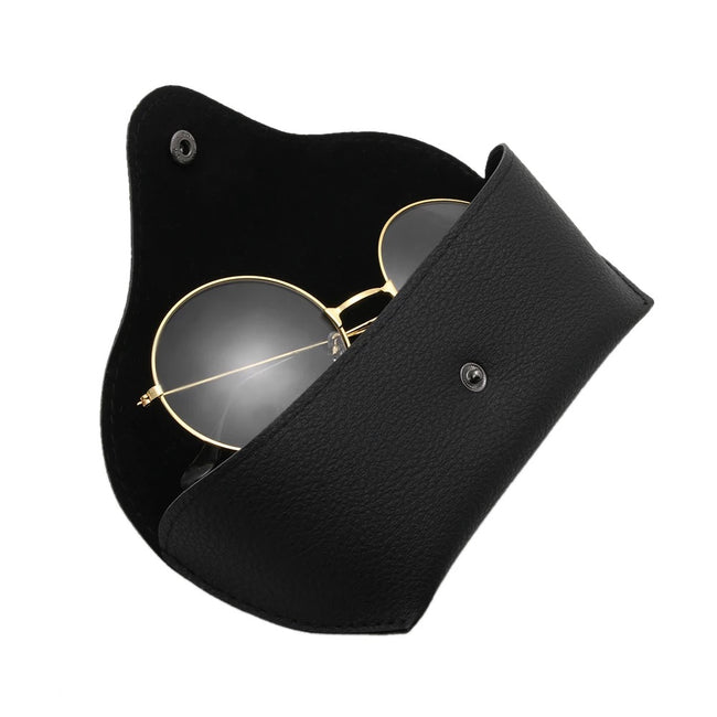 Personalized Pebble Black Sunglasses Case