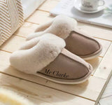 Men's Monogrammed Slippers - Taupe