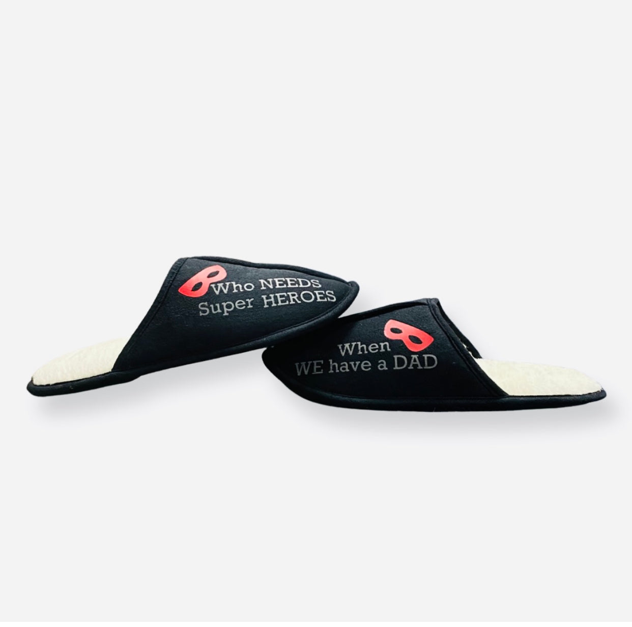 Men's Limited Edition Black Father's Day Slippers ( HERO )