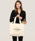 Load image into Gallery viewer, Elegant Minimalist Script Name Tote Bag
