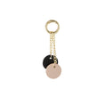 Load image into Gallery viewer, Nude/ Black Twin Circular Keychain
